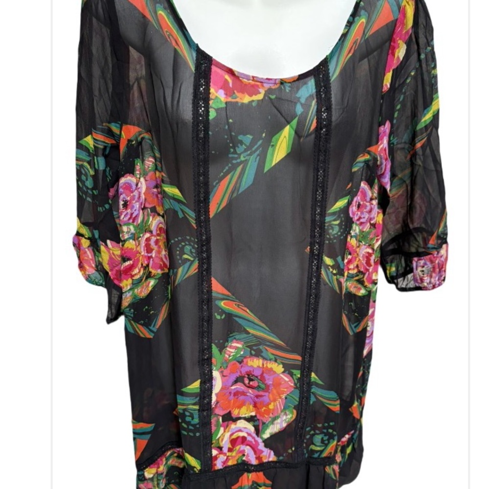 Anthropologie Moulinette Soeurs Sheer Floral Dress